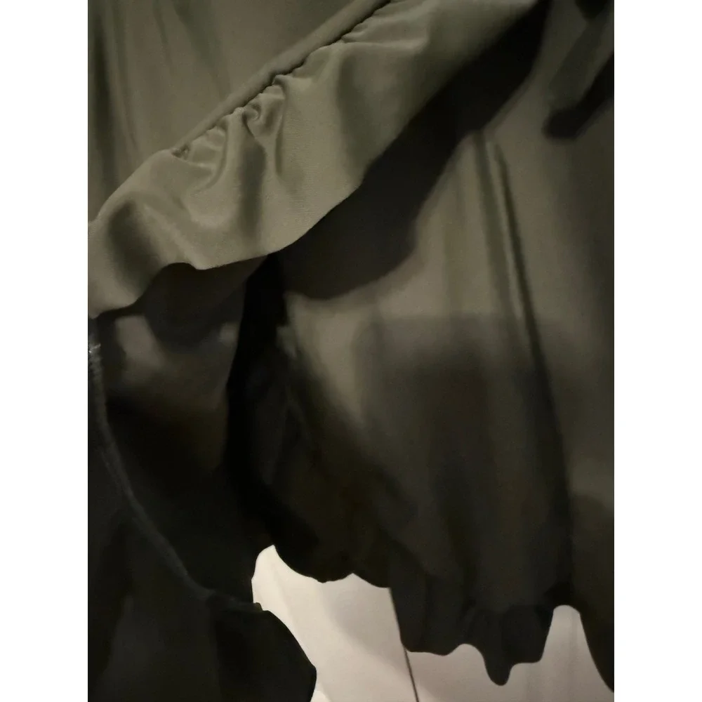 SHEKINI Women Olive Green Wrap Ruffle Swim Dress Tunic M - Picture 5 of 12
